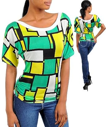 Geometric print top