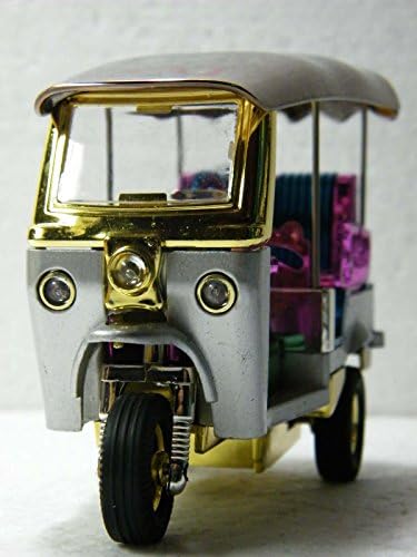 Jumbo Three Wheels Tuk Tuk Taxi Car Model &amp; Toy Souvenir Collectible Golden Roof