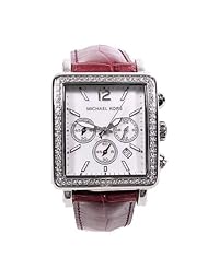 MICHAEL KORS MK2319 Red Genuine Alligator Band Watch