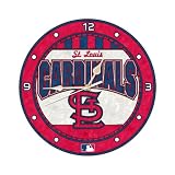 MLB St. Louis Cardinals 12-Inch Art Glass Clock