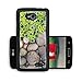 Luxlady Premium LG Optimus L70 Dual Aluminium Snap Case nettle coleus leaves and ebbles background close up IMAGE ID 25681764