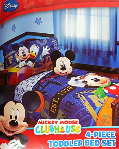 Sale Disney Mickey Mouse 4pc Toddler Bedding Set Genuine