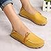 Lucksender Womens Cowhide Leather Lace-Up Driving Shoes Loafers Boat Shoes