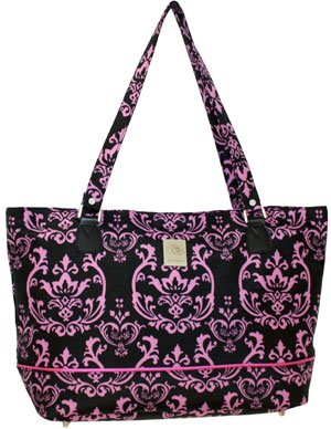 Jenni Chan Damask Collection Computer Tote - Pink Jenni Chan Damask Collection Computer Tote - Pink