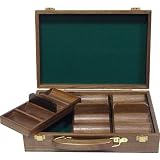 WALNUT 300 Chip Capacity Case - WOOD