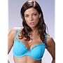 La Senza Plunge Ruffle Turquoise full support bikini