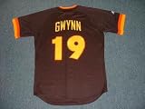 TONY GWYNN San Diego Padres 1984 Majestic Cooperstown Throwback Away Baseball Jersey, XL