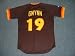 TONY GWYNN San Diego Padres 1984 Majestic Cooperstown Throwback Away Baseball Jersey, LARGE