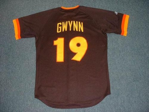 TONY GWYNN San Diego Padres 1984 Majestic Cooperstown Throwback Away Baseball Jersey, LARGE