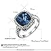 [Retro Series] Yoursfs Square 2.5ct Blue Sapphire Cushion Cut Gemstone Anniversary Engagement Ring­