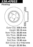 Centric Parts 120.47022 Premium Brake Rotor