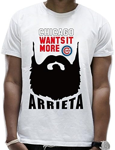 Men's Chicago Cubs 49 Jake Arrieta T-Shirts White X-Large