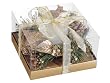 Glitzy Pomegranate and Pinecone Sequined Candle Ring Gift Box Set