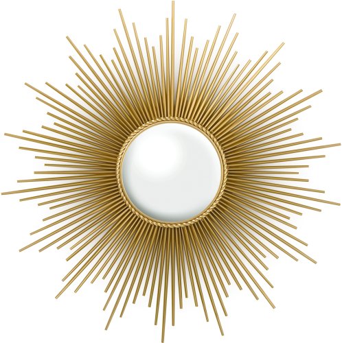 Global Views Sunburst Mirror, Gold