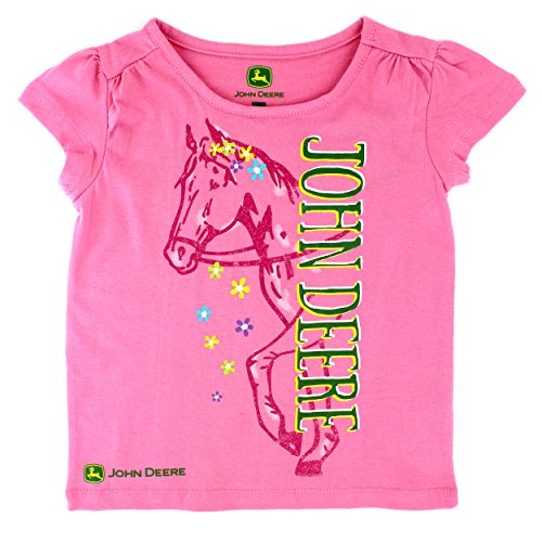 John Deere Little Girls Short Sleeve Horse Tee
