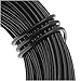 The Beadsmith 18-Gauge Anodized Petite Cut Aluminum Wire for Jewelry Making, 39 Feet / 13 Yard Spool (Black Color)