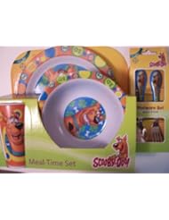 Scooby-doo 5 Piece KCARE Dining Set ~ Plate, Bowl, Cup, Fork, Spoon (Scooby Fun!)