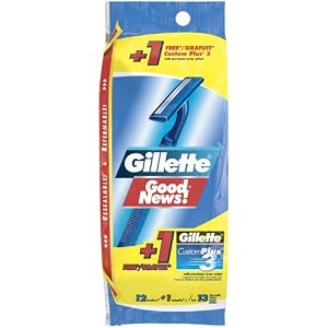 Gillette Goodnews! Regular Disposable Razor 12 Count (Pack of 3)