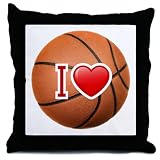 Throw Pillow I Love Basketball