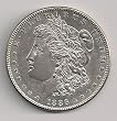 1886 Morgan Silver Dollar in 2x2 Plastic flip #1709