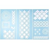 Plaid:Craft  Martha Stewart Large Stencils 3 Sheets/Pkg-Arabesque 8.75"X16.75" 11 Designs