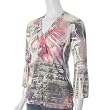 California Bloom Floral Print Bell Cuff Missy Top