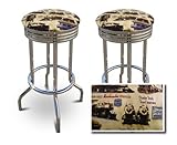 2 Union Pacific Train Themed Specialty / Custom Barstools Set 2 Union Pacific Train Themed Specialty / Custom Barstools Set