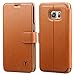 TANNC Galaxy S6 Edge Plus Case, Flip Leather Wallet Phone Case [Layered Dandy] - [Card Slot][Flip][Wallet] - For SAMSUNG Galaxy S6 Edge Plus Devices - Light Brown