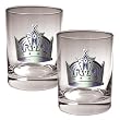 Los Angeles Kings 2pc Rocks Glass Set - Primary Logo NHL Hockey