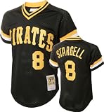 Willie Stargell #8 1982 Pittsburgh Pirates Black Mitchell & Ness Mesh BP Jersey