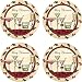 Set of Four Merry Christmas Cocktails Occasion Coasters - Style VLA8