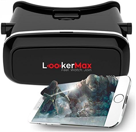Virtual Reality Headset by LookerMax Fully adjustable 3D Virtual Reality Glasses for 360° Video, Movies, Pictures-VR Headset &amp; VR Glasses for GAMING-100% RISK FREE SATISFACTION GUARANTEE