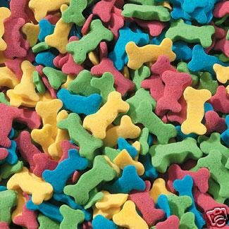 Edible Confetti Sprinkles Dog Bone Shaped 5oz Container