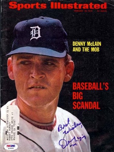 Denny McLain Autographed/Hand Signed Sports Illustrated Magazine PSA/DNA #Q19333