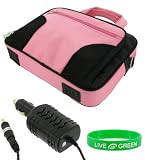 Dell Inspiron Mini 10 IM10-USE008AM Mobile Broadband 10.1-Inch Deluxe Netbook Carrying Case with 12v Car Charger Adapter - Pink
