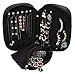 WODISON Zipper Carry-on Travel Jewelry Case Organizer with Removable Pouch