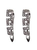 My Silver Pendientes Greca Circonita