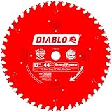 Freud D1244X Diablo 12-Inch 44 Tooth ATB General Purpose Miter Saw Blade with 1-Inch Arbor