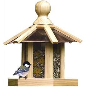 Birdscapes® 540 Copper Top Pine Gazebo Feeder, 3 lb capacity