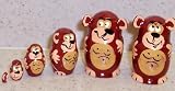 Monkey * Russian nesting doll mini * 5pc / 1.5in * mn.v.5.momk