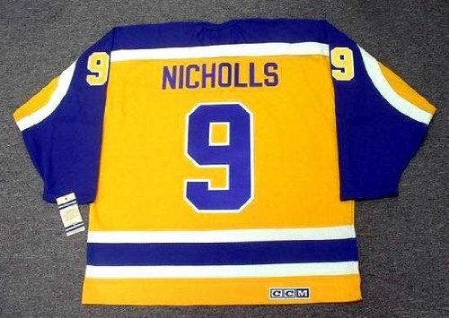 Buy BERNIE NICHOLLS Los Angeles Kings 1985 CCM Vintage Throwback Home NHL Hockey Jersey