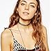 Vintage Black Stretch Elastic Double Line Tattoo Choker Collar Necklace For 80s 90s