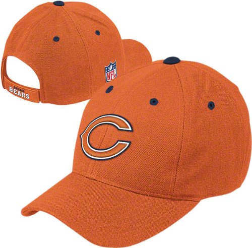 NFL Men's End Zone Team Color Structured Adjustable Hat - X006Z (Chicago Bears, One Size Fits All)