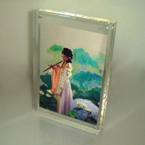 (10units/lots) 5x7" Acrylic Magnetic Photo Frames,plexiglass Photo Blocks