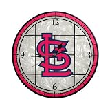 St. Louis Cardinals 12-Inch Art Glass Clock