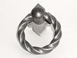 Top Knobs-Normandy Collection M640 Twisted Ring Pull w/backplate in Patine Rouge