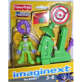 Imaginext DC Super Friends Mini Figure The Riddler with Question Mark Launcher & Target