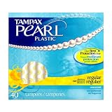 Review Tampax  / Tampax Plastic Pearl Regular Unscented, 40-Count Packages (Pack of 6)
