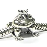 Queenberry Sterling Silver Frog Prince Fairy Tale Bead For Pandora Troll European Charm Bracelets