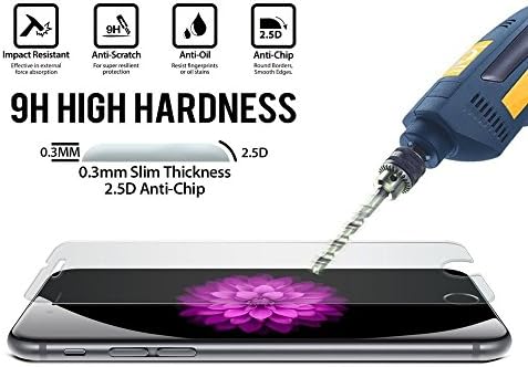 iPhone 6 Plus Screen Protector,Glass Screen Protector (5.5") - [Tempted Glass] Round Edge [0.3mm] Ultra Clear Perfect Fit for iPhone 6 Plus (5.5 Inch Only) (Lifetime No-Hassle Warranty)